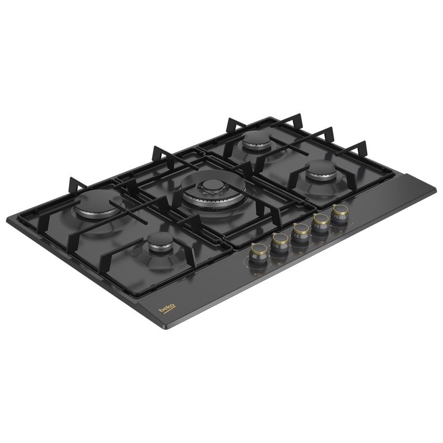 additional image for Beko Hob Gas 5 Burners Black 75 cm