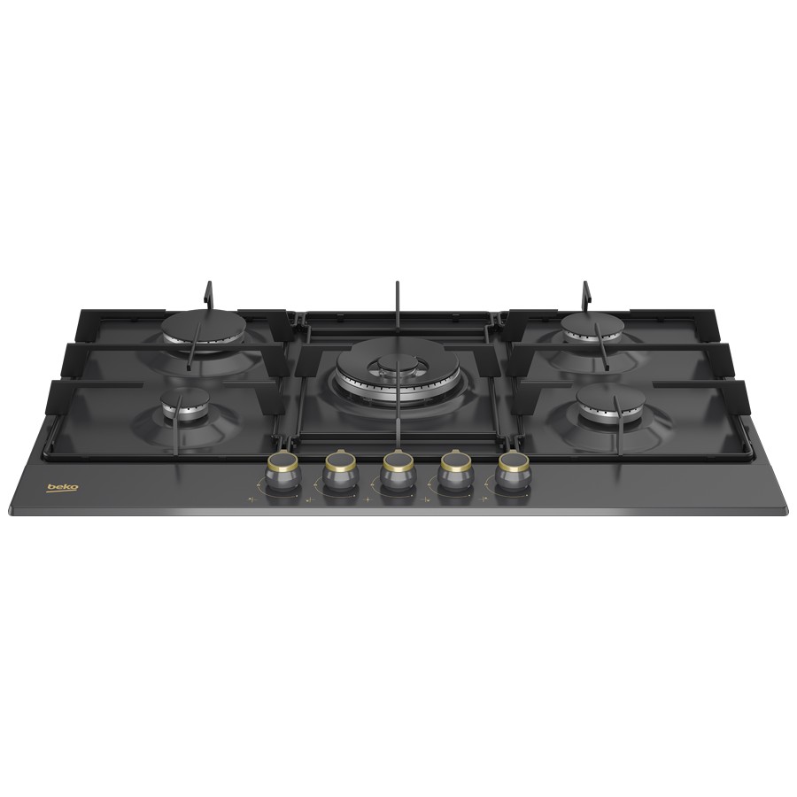 additional image for Beko Hob Gas 5 Burners Black 75 cm