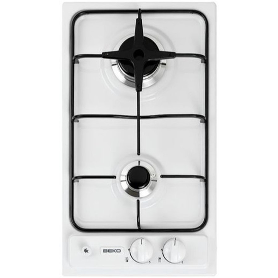 Beko Hob Gas 2 Burners White 30 cm