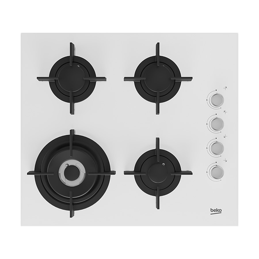 Beko Hob Gas 4 Burner White 60 cm