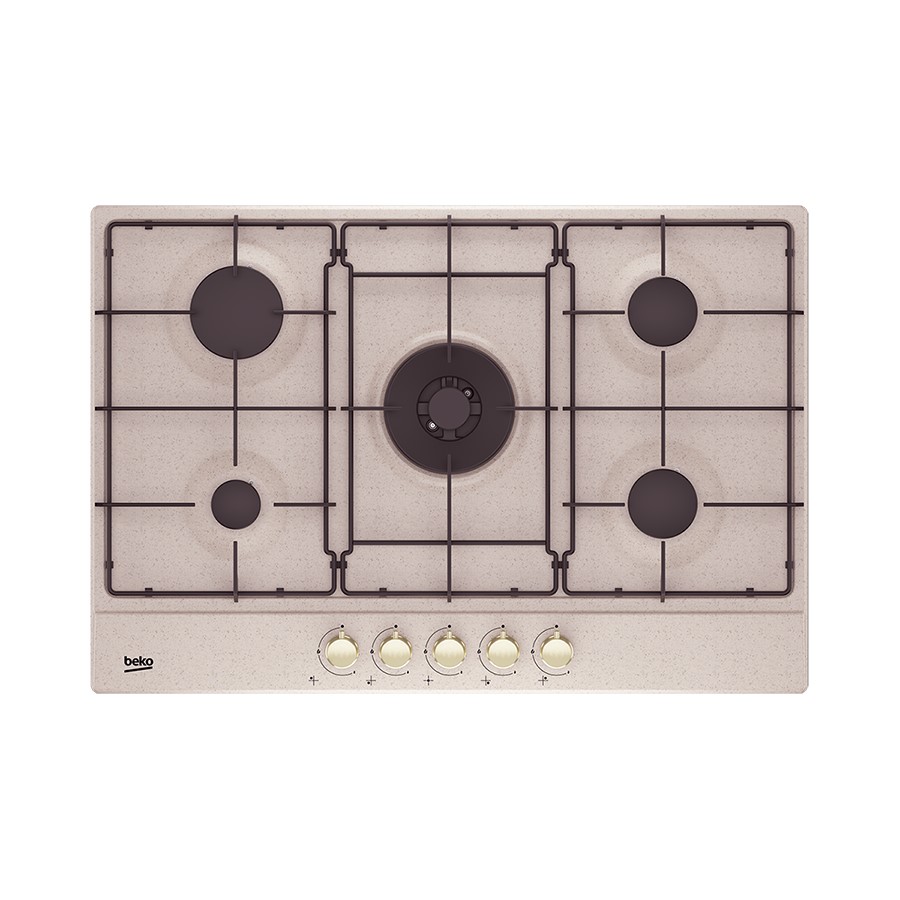 Beko Hob Gas 5 Burner White 75 cm
